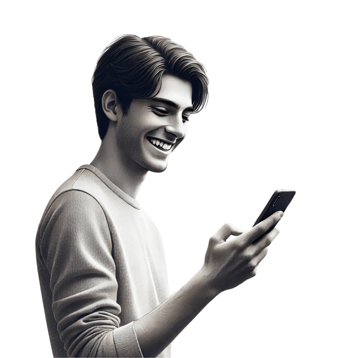 a man holding a phone