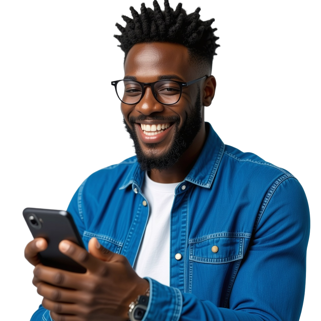 man holding a phone
